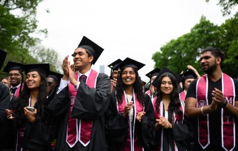 Image of the graduates during the OneMIT Commencement Ceremony