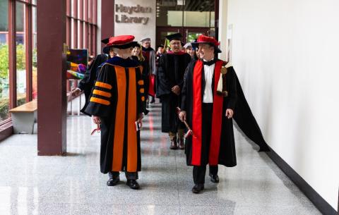 Image of the start of the academic procession