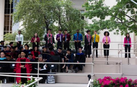 The MIT Logarhythms performing at the Undergraduate Ceremony