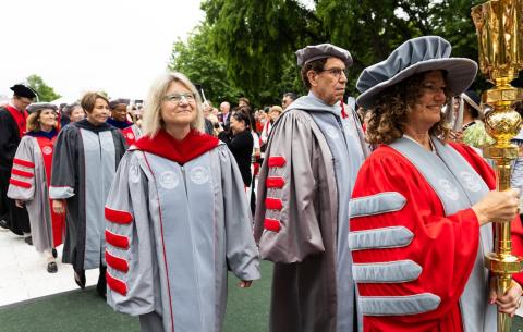 Image of the academic procession during the OneMIT Commencement Ceremony