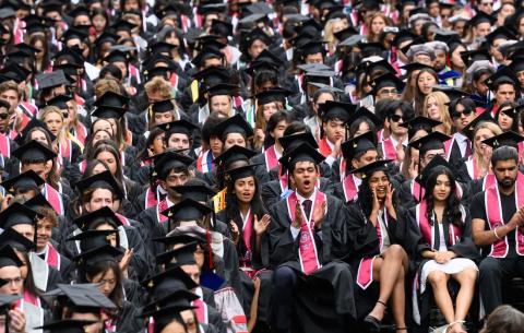 Image of the graduates during the OneMIT Commencement Ceremony